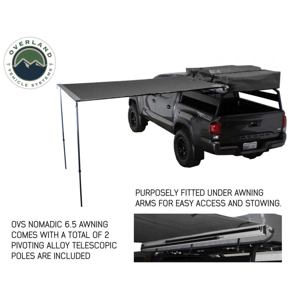 Nomadic Awning 2.0 - 6.5' with Black Cover OVS