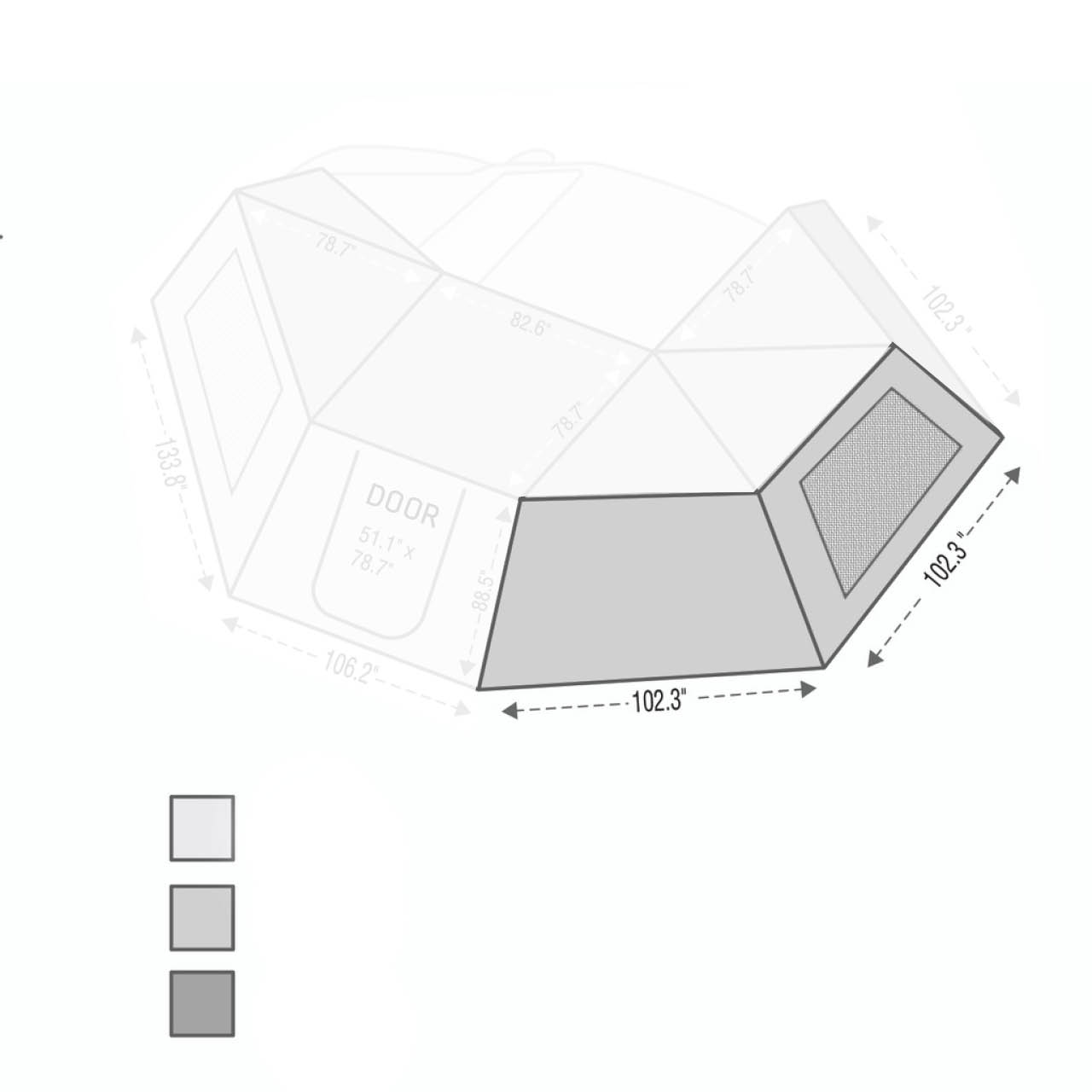 270 Awning Wall With Window - Nomadic Awning 270 Side Wall 2 OVS