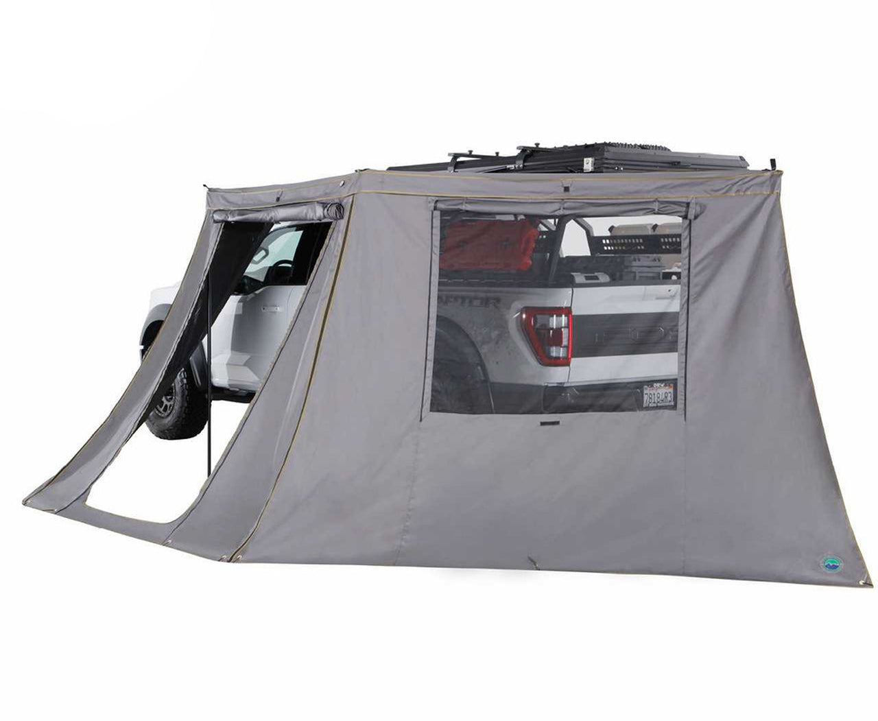 HD Nomadic 180 - LTE Awning Wall, Universal, Grey Body, Green Trim W/Storage Bag OVS