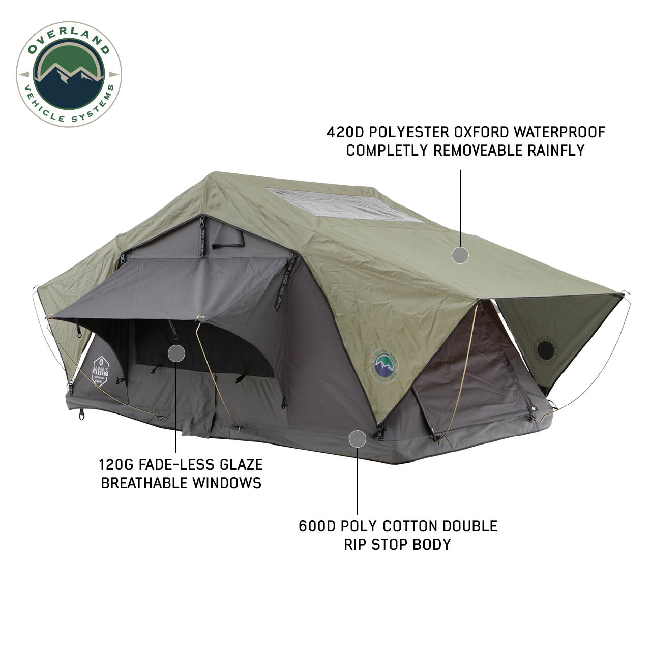 Nomadic 3 Standard Roof Top Tent 3 Person Roof Top Tent OVS