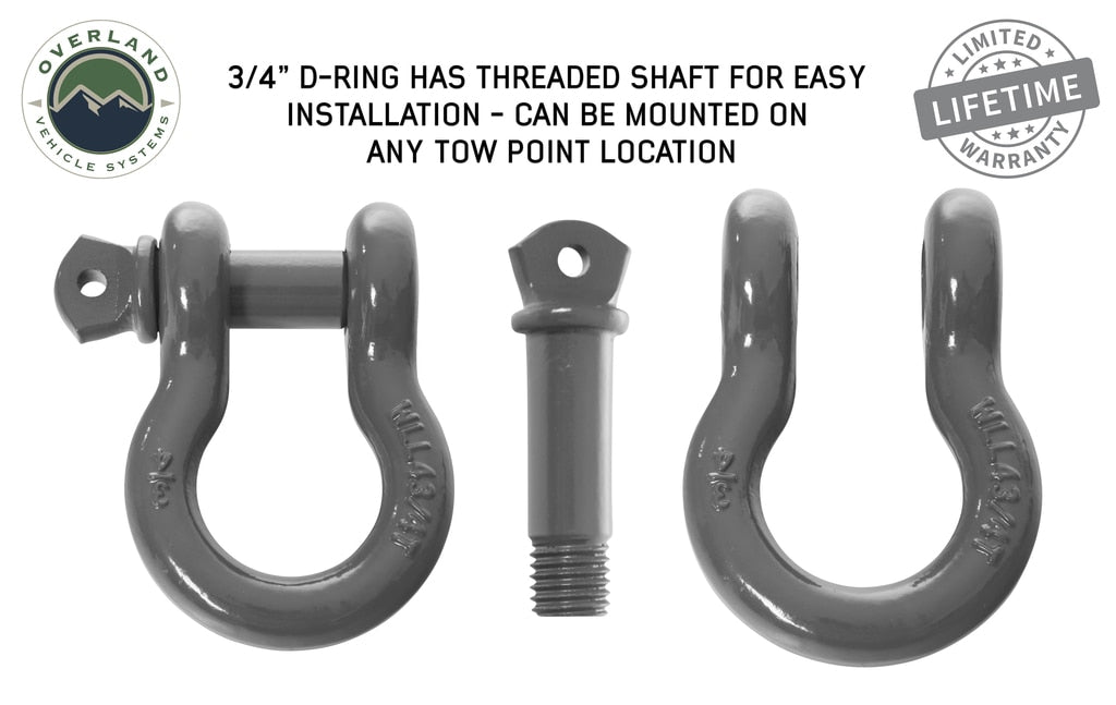 Recovery Shackle 3/4 Inch 4.75 Ton - Gray Universal OVS