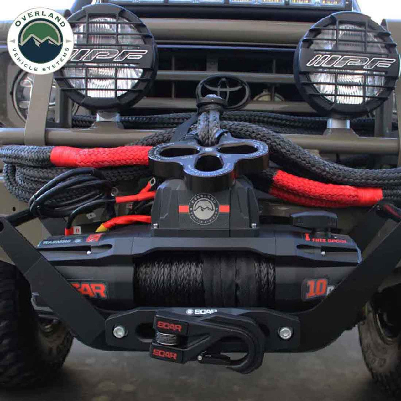 SCAR 10P - 10,000 lb. Winch With Synthetic Rope and Wireless Remote OVS