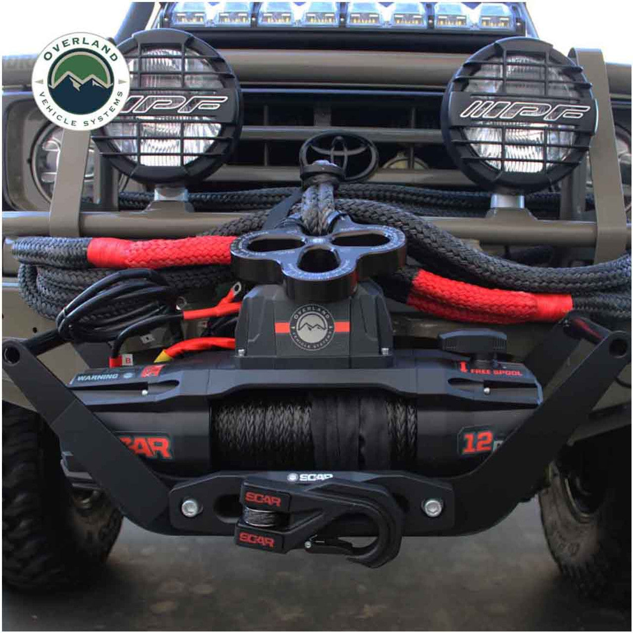 SCAR 12P - 12,000 lb. Winch With Synthetic Rope and Wireless Remote OVS