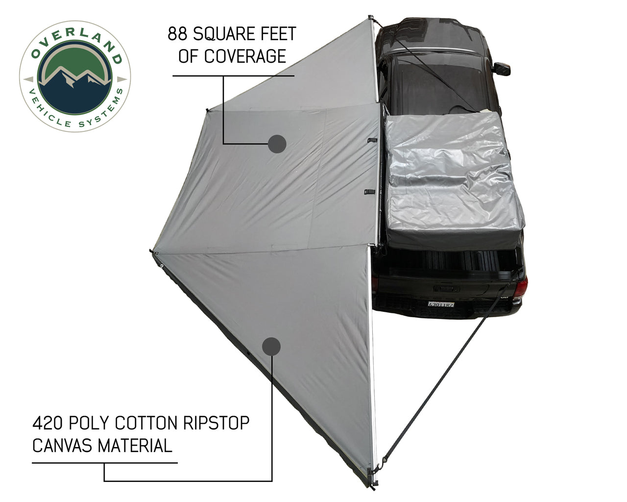 Freestanding 180 Degree Awnings For Mid - High Roofline Vans OVS