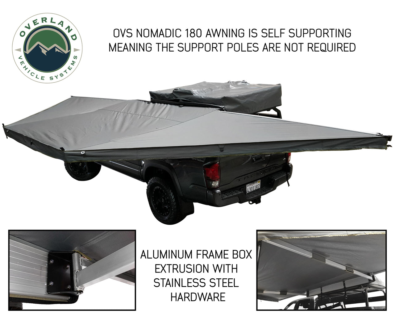Freestanding 180 Degree Awnings For Mid - High Roofline Vans OVS