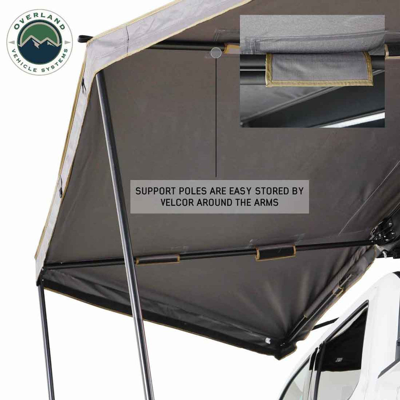 HD Nomadic 180 LTE - Awning, Grey Body, Green Trim and Black Travel Cover OVS