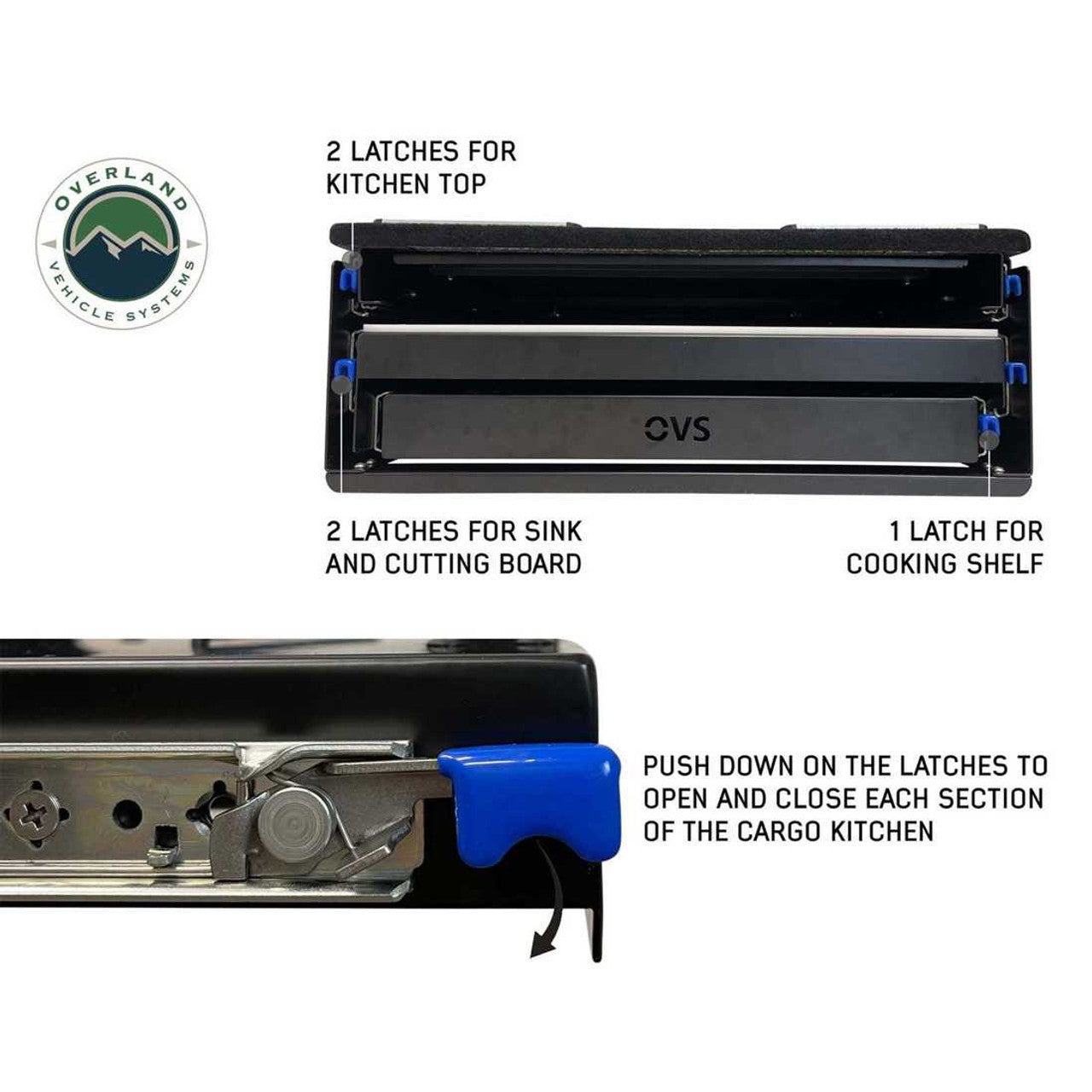 Cargo Box Kitchen With Slide Out Sink, Cooking Shelve and Slide Out Work Station OVS