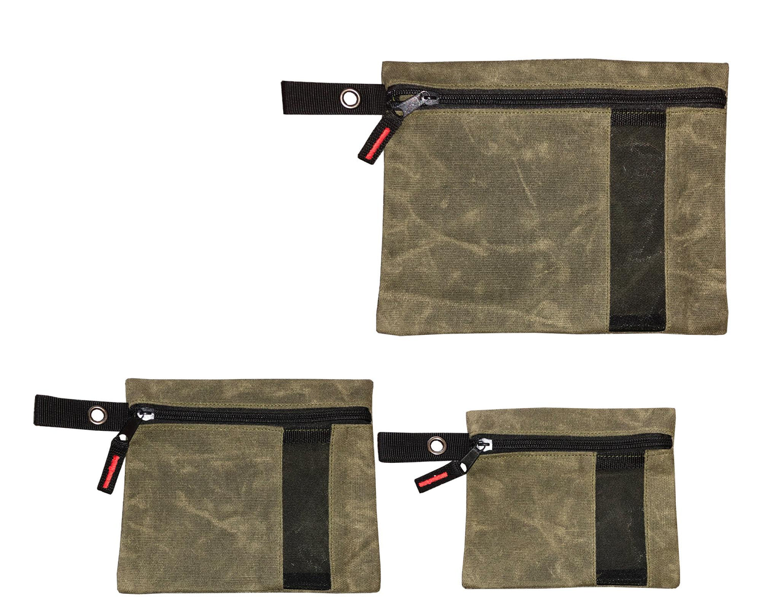 Waxed Canvas - Small Size Utility Bags with Pockets OVS