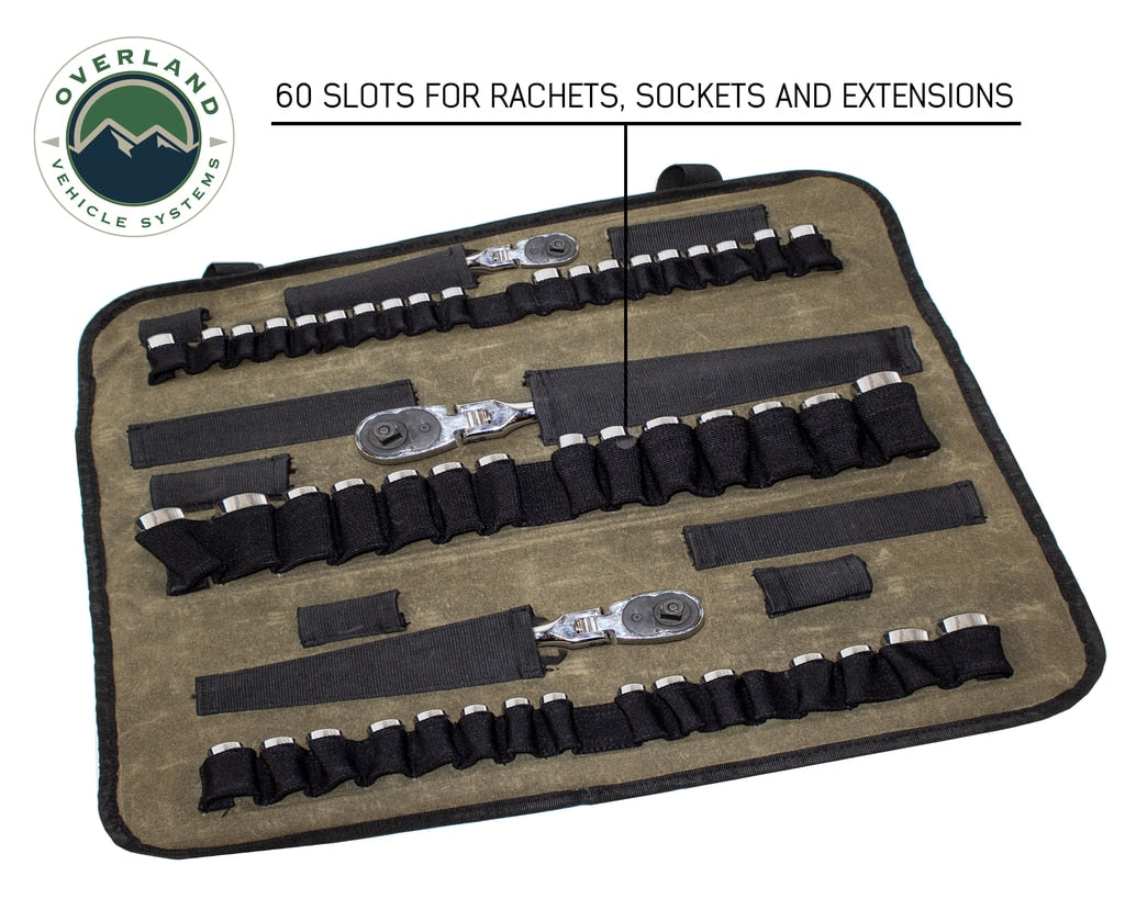 Rolled Socket Organizer Storage Bag - #16 Waxed Canvas OVS