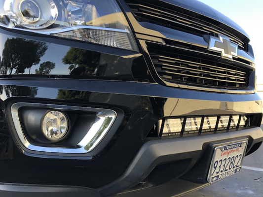 32" Lower Bumper Hidden LED Light Bar Mounting Brackets For 2014-2022 Chevy Colorado
