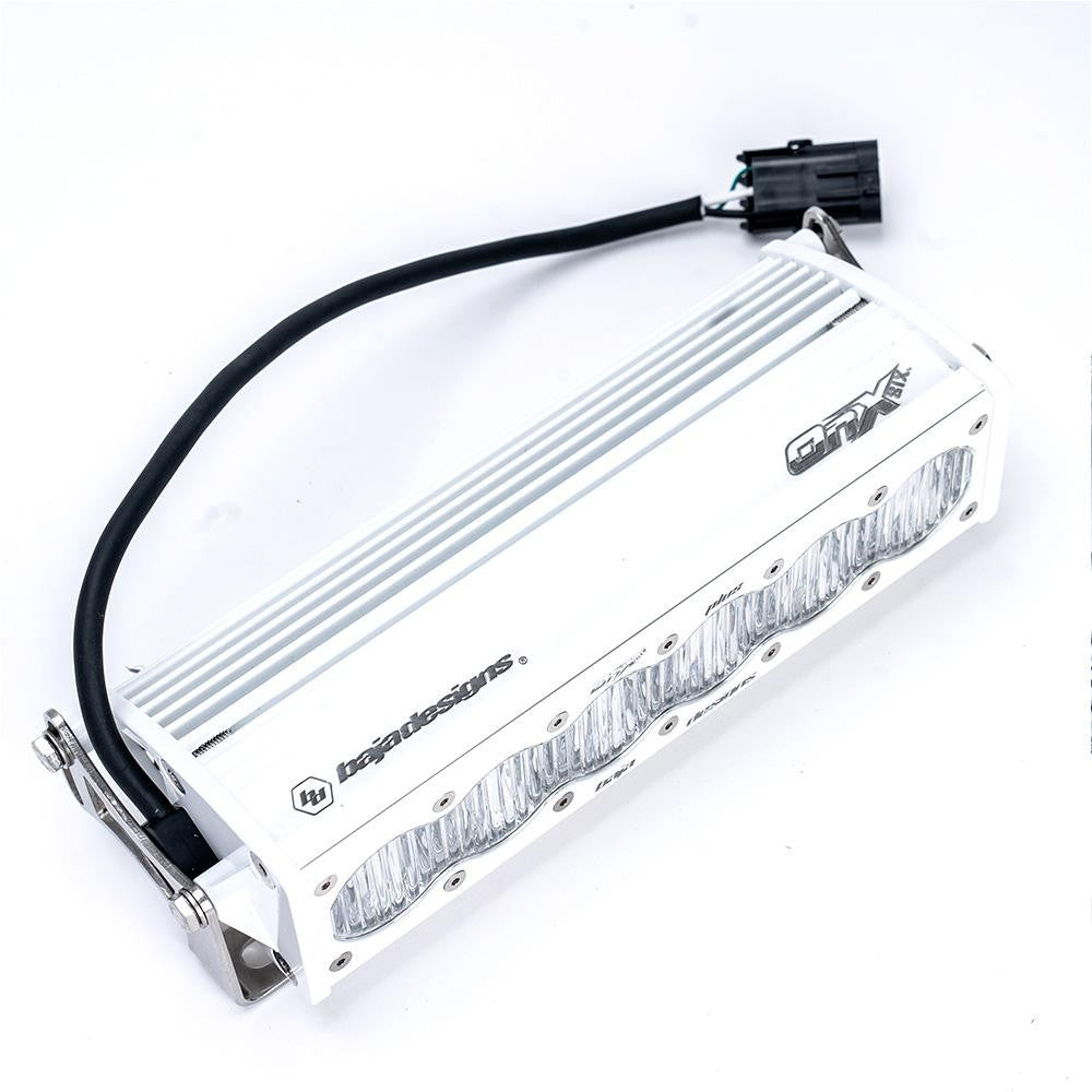 OnX6+ White Straight LED Light Bar (10 Inch; Driving/Combo; Clear) Baja Designs