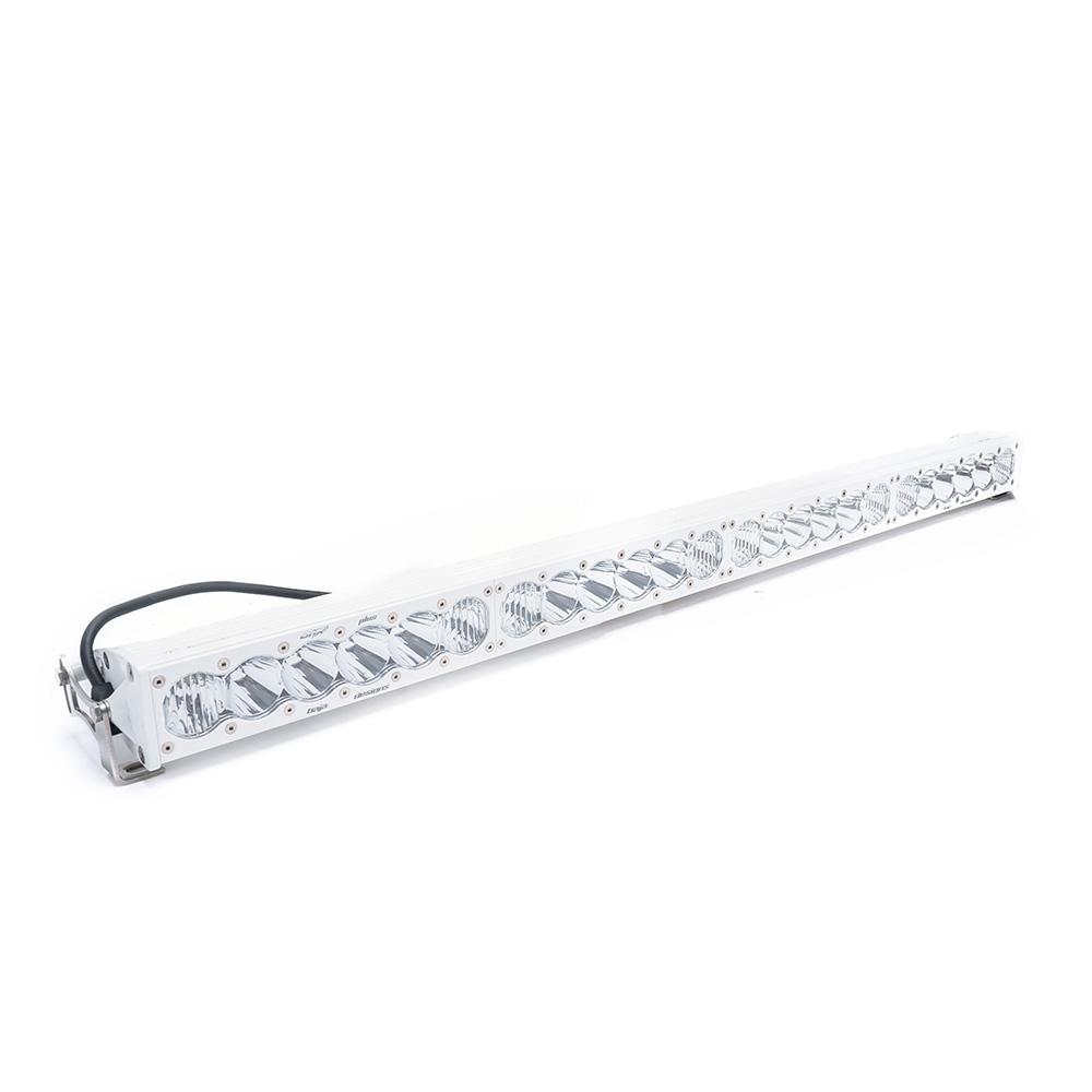 OnX6+ White Straight LED Light Bar (10 Inch; Driving/Combo; Clear) Baja Designs