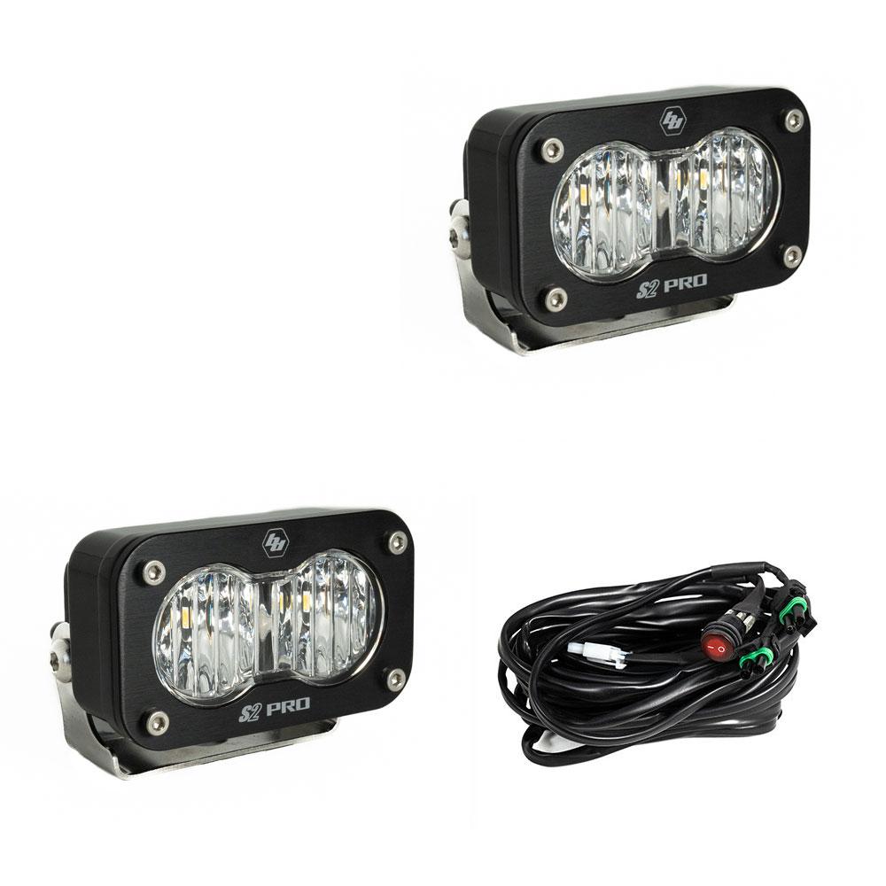 LED Light Pods Spot Pattern Pair S2 Pro Series Baja Designs