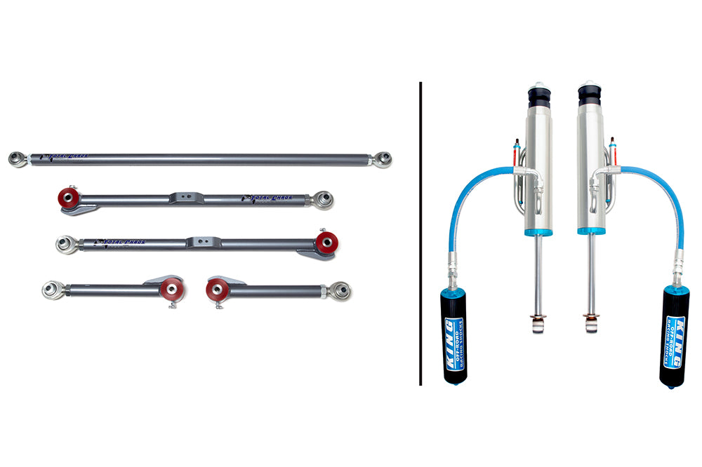 07-09 FJ CRUISER ADJUSTABLE REAR LINKS W/ KING 3.0 INCH DIAMETER BYPASS SHOCKS