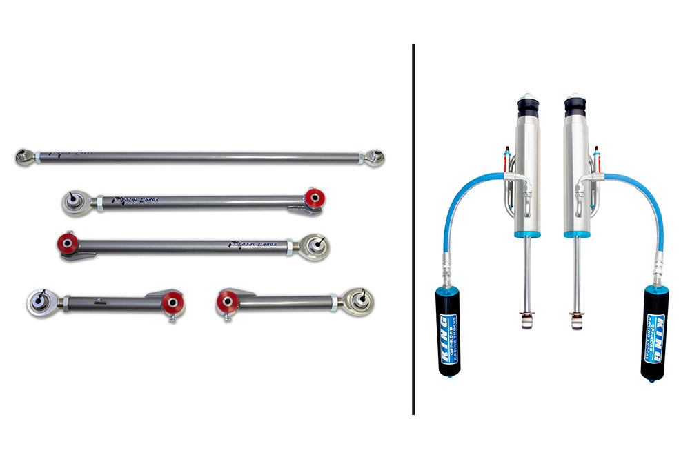 ADJUSTABLE REAR LINKS W/ KING 3.0 INCH DIAMETER BYPASS SHOCKS - LAND CRUISER 200