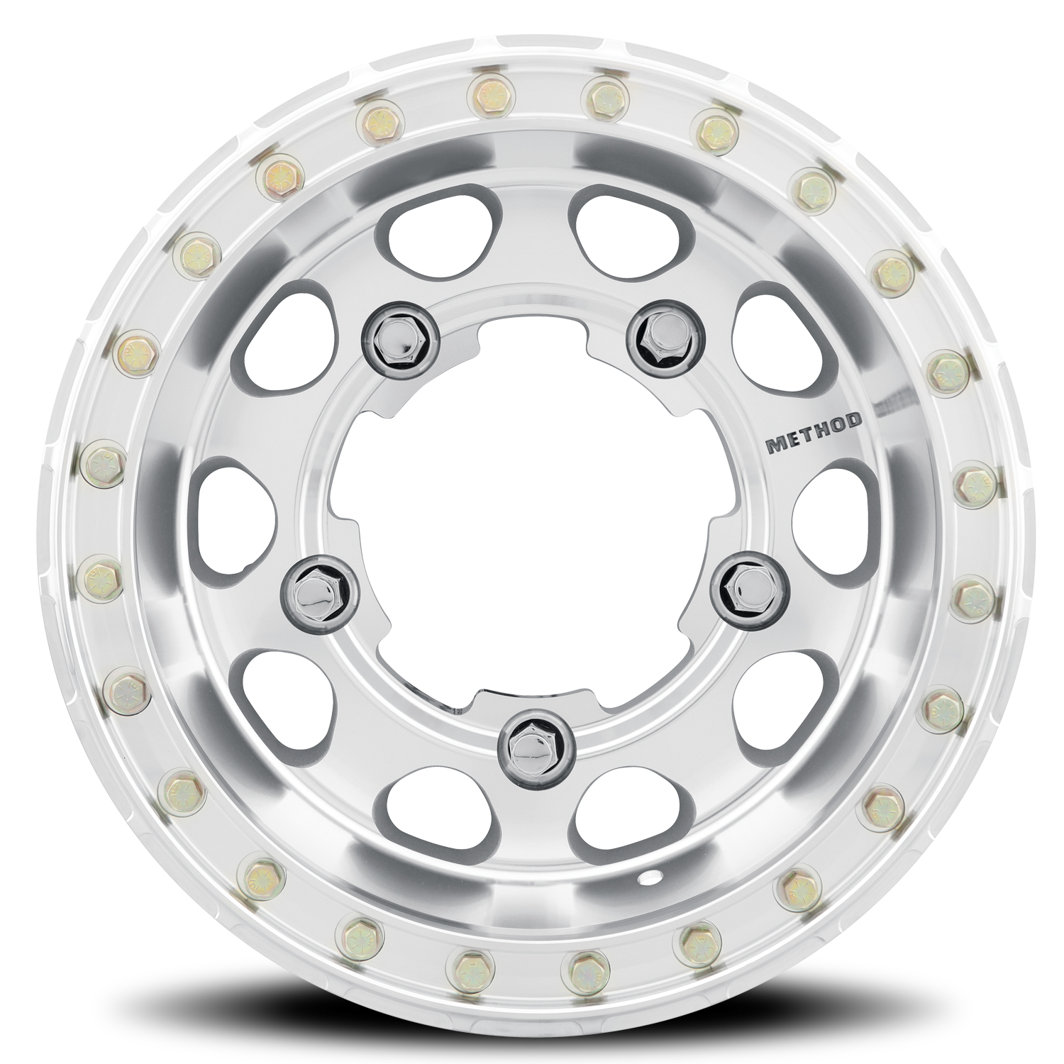 Aluminum Wheels 15x4.5 Buggy Beadlock MR103 Bolt Pattern 5 On 205 Offset -25 Lip Size 2.05 Raw Machined Method
