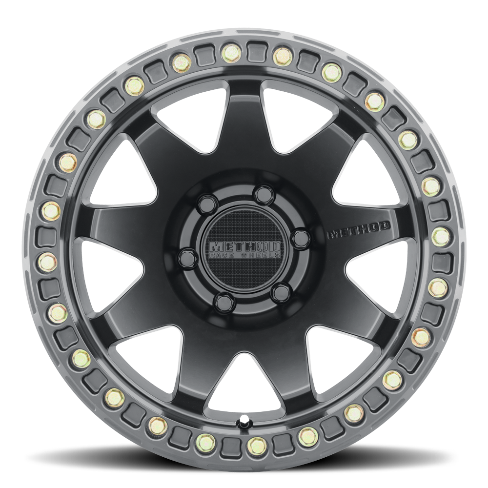 Aluminum Wheels 17x9 MR108 Bolt Pattern 8 On 165.1 Offset -44 Lip Size 0.63 Matte Black MB Method