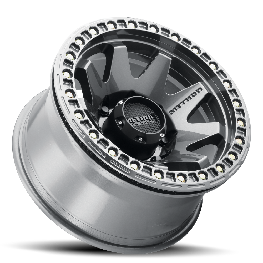 Aluminum Wheels 17x9 MR108 Bolt Pattern 8 On 165.1 Offset -44 Lip Size 0.63 Gloss Titanium GY Method