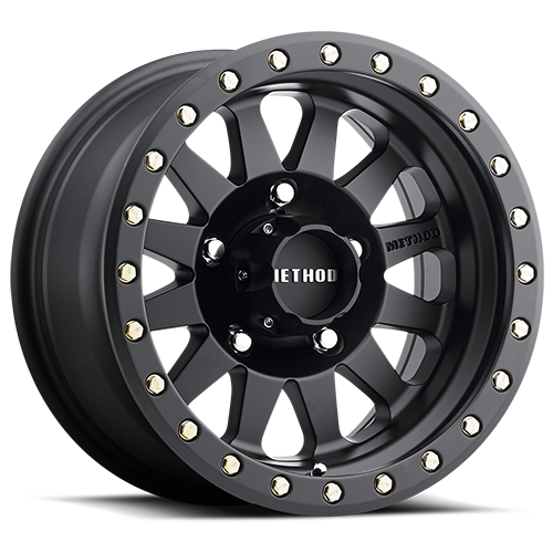 Aluminum Wheels 15x8 Double Standard MR304 Bolt Pattern 6 On 139.7 Offset -24 Lip Size 3.5 Matte Black MB Method