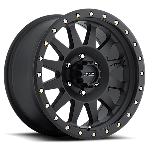Aluminum Wheels 16x8 Double Standard MR304 Bolt Pattern 8 On 165.1 Offset 0 Lip Size 2.76 Matte Black MB Method