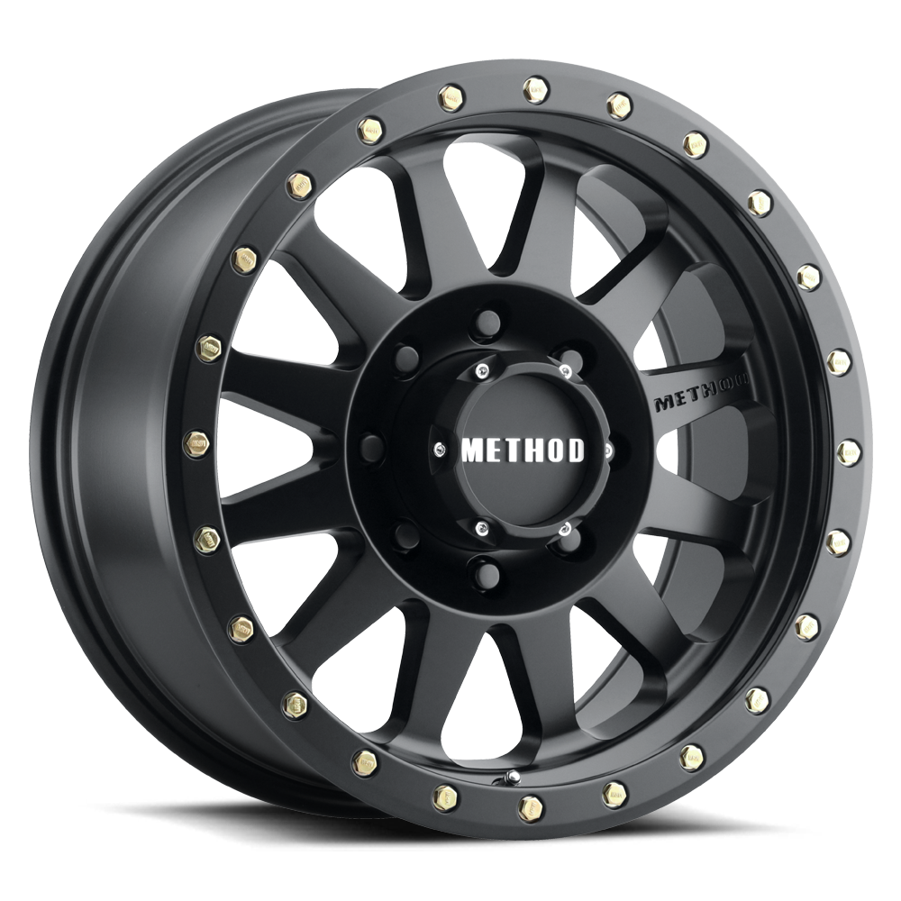 Aluminum Wheels 16x8 Double Standard MR304 Bolt Pattern 8 On 165.1 Offset 0 Lip Size 2.76 Matte Black MB Method