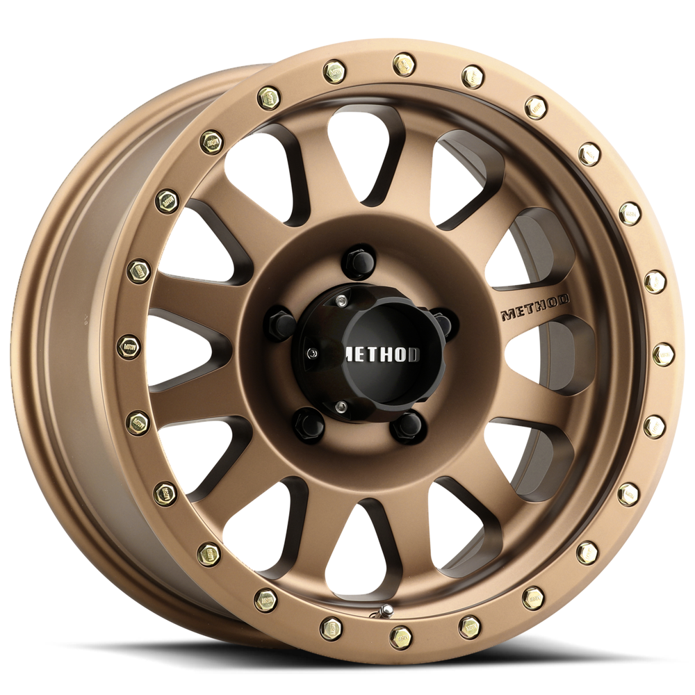 Aluminum Wheels 18x9 Double Standard MR304 Bolt Pattern 6 On 139.7 Offset -12 Lip Size 3.86 Method Bronze BRZ Method