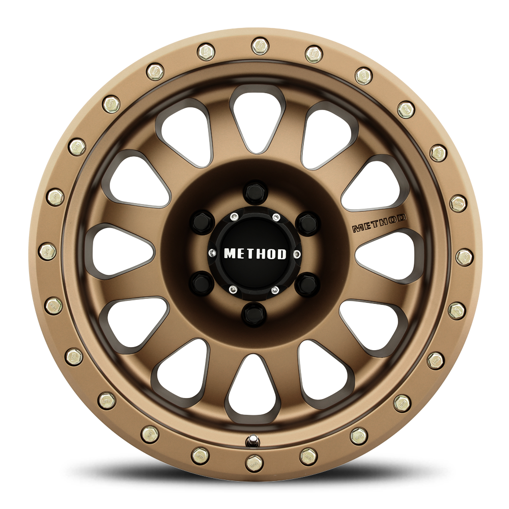 Aluminum Wheels 18x9 Double Standard MR304 Bolt Pattern 6 On 139.7 Offset -12 Lip Size 3.86 Method Bronze BRZ Method