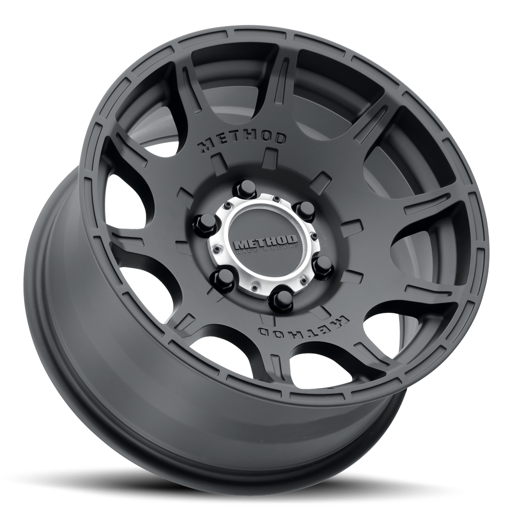 Aluminum Wheels 17x8.5 Roost MR308 Bolt Pattern 6 On 139.7 Offset 0 Matte Black MB Method