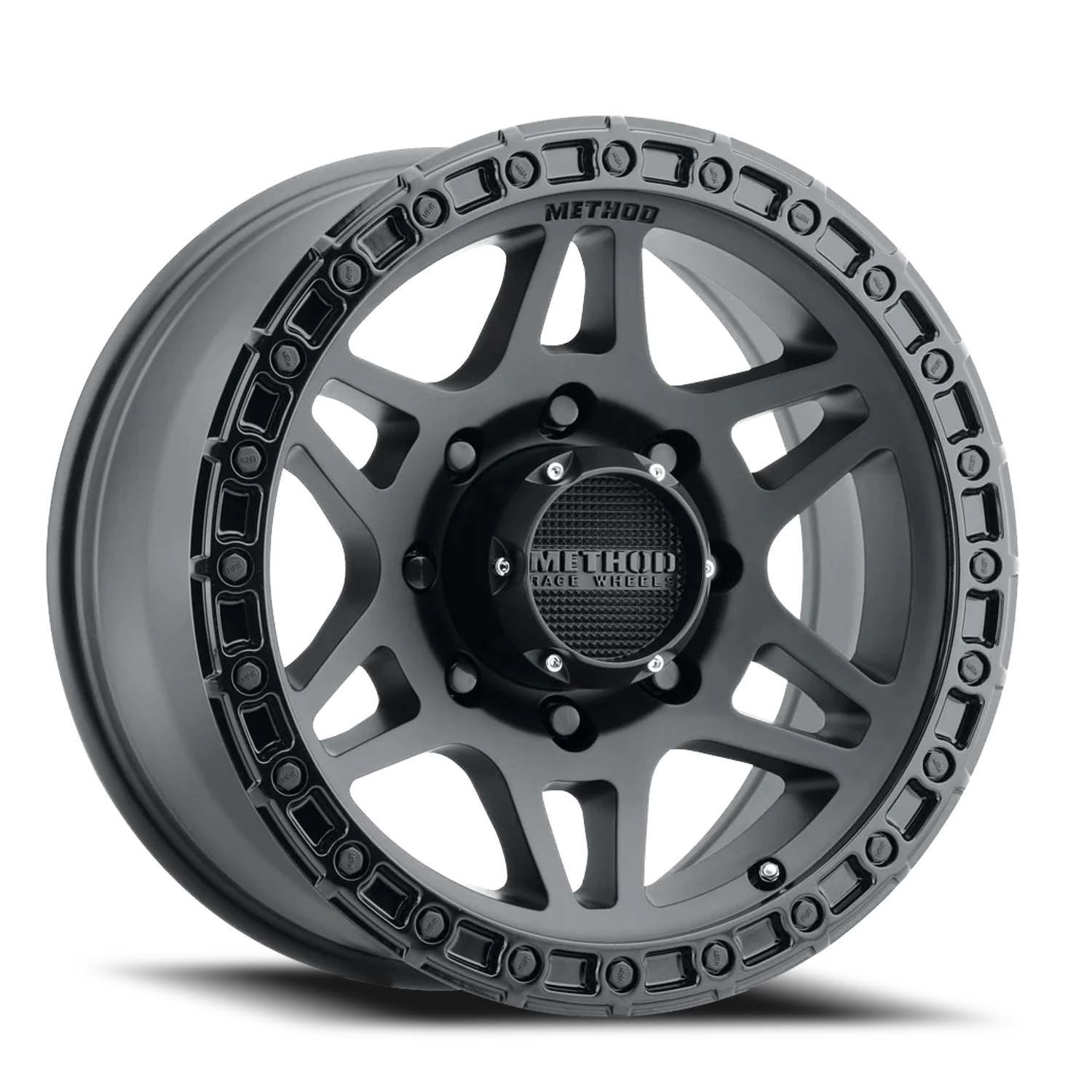 Aluminum Wheels 17x8.5 MR312 Bolt Pattern 8 On 170 Offset 0 Lip Size 0.98 Double Matte Black MBGL Gloss Black Lip Method