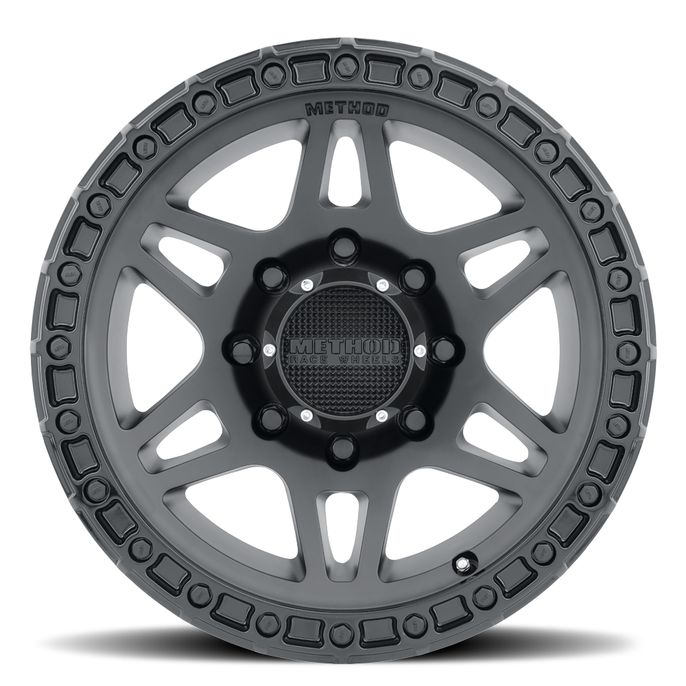 Aluminum Wheels 18x9 MR312 Bolt Pattern 8 On 170 Offset 18 Lip Size 1.02 Double Matte Black MBGL Gloss Black Lip Method