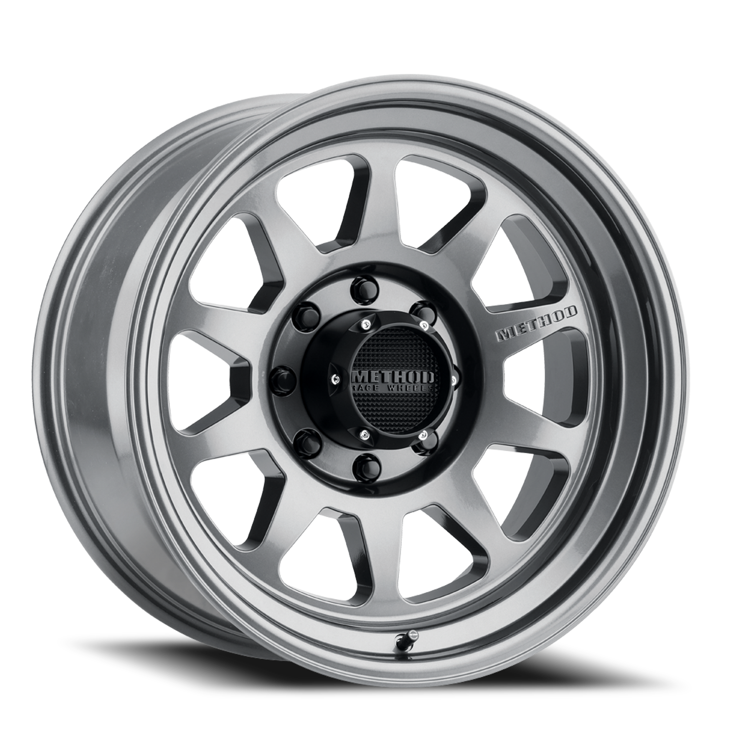 Aluminum Wheels 20x10 MR316 Bolt Pattern 8 On 180 Offset -18 Lip Size 3.03 Gloss Titanium TT Method