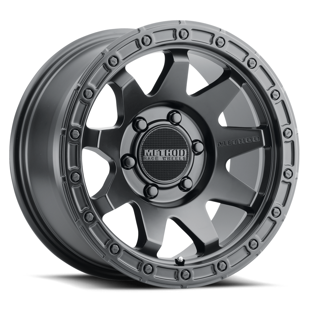 Aluminum Wheels 17x9 MR317 Bolt Pattern 8 On 165.1 Offset -12 Lip Size 1.57 Matte Black MB Method