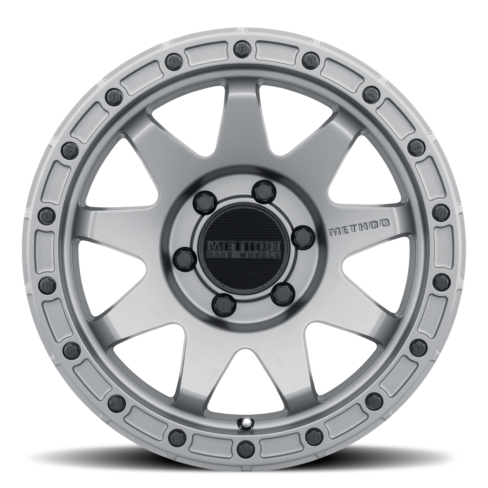 Aluminum Wheels 17x9 MR317 Bolt Pattern 8 On 165.1 Offset -12 Lip Size 1.57 Matte Titanium GY Method