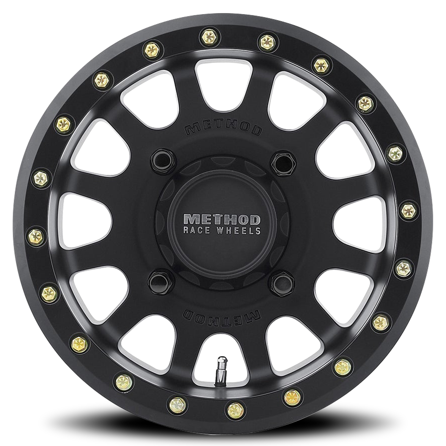 Aluminum Wheels 15x6 MR401 Beadlock UTV Bolt Pattern 4 On 136 Offset 53 Lip Size 0 Matte Black MB Method