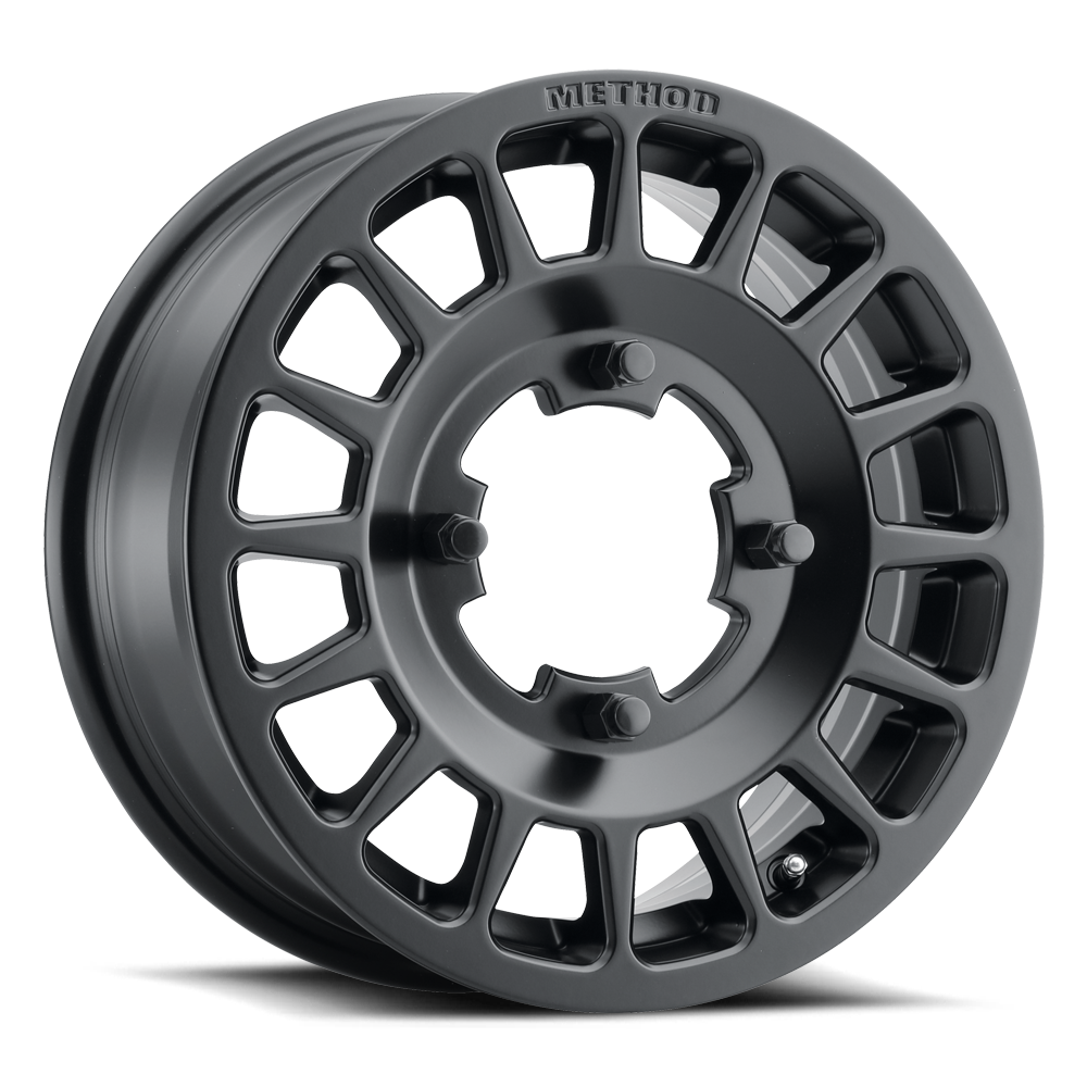 Aluminum Wheels 15x6 MR407 Bead Grip UTV Bolt Pattern 4 On 136 Offset 51 Lip Size 0 Matte Black MB Method