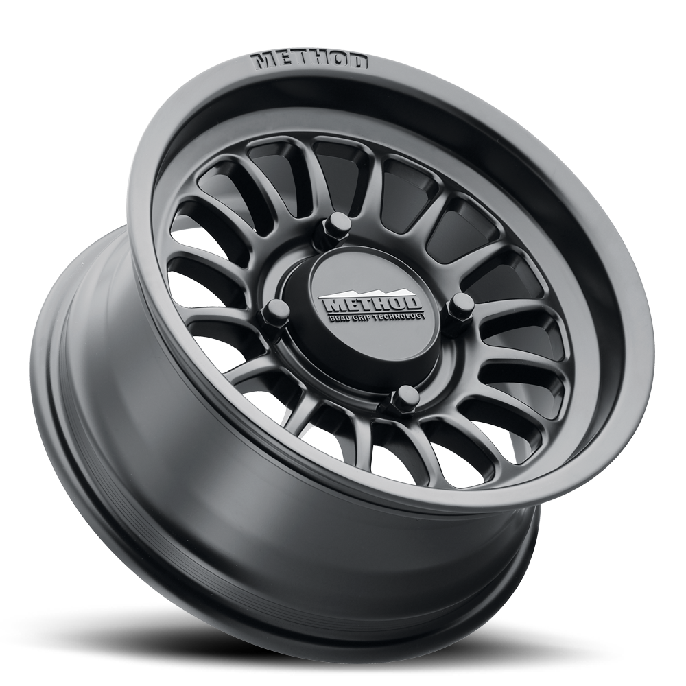 Aluminum Wheels 15x7 MR411 Bead Grip UTV Bolt Pattern 4 On 136 Offset 38 Lip Size 1.57 Matte Black MB Method