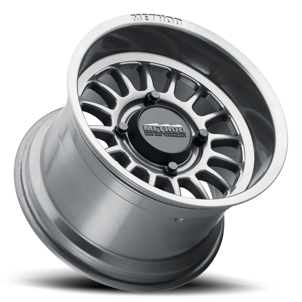 Aluminum Wheels 15x7 MR411 Bead Grip UTV Bolt Pattern 4 On 136 Offset 38 Lip Size 1.57 Gloss Titanium SL Method