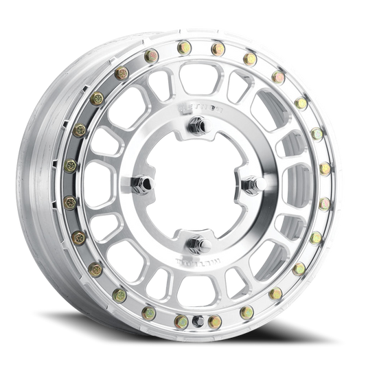 Aluminum Wheels 15x5 MR412 Beadlock UTV Bolt Pattern 4 On 136 Offset 43 Lip Size 0 Machined Raw Machined Method