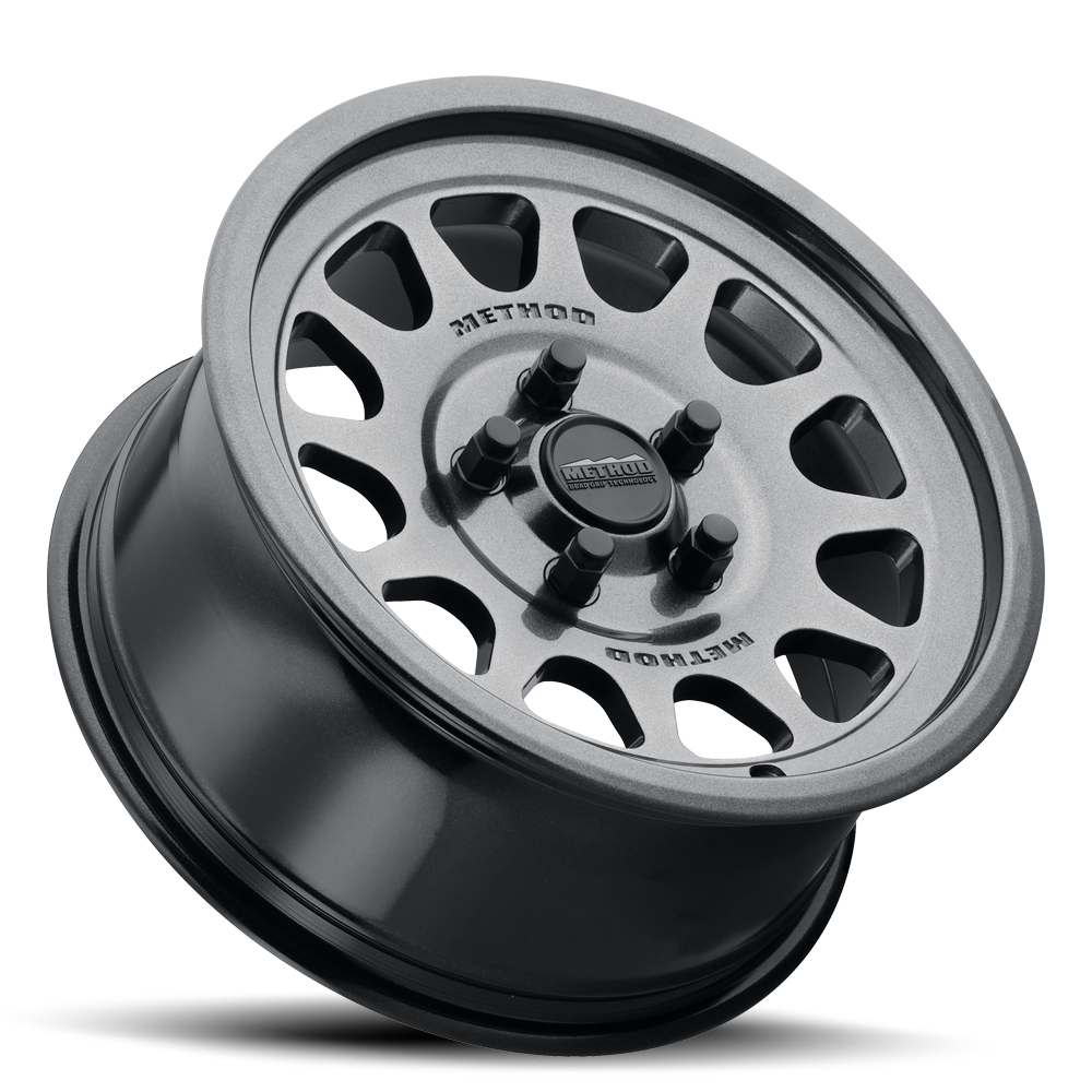Aluminum Wheels 15x10 MR414 Bead Grip UTV Bolt Pattern 4 On 136 Offset 25 Lip Size 2.72 Graphite GY Method