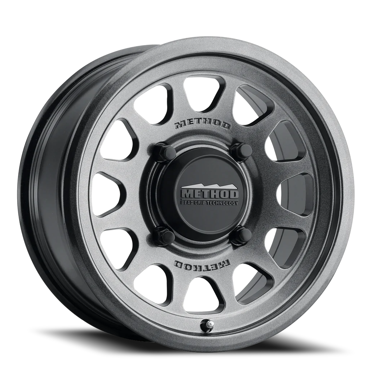Aluminum Wheels 15x10 MR414 Bead Grip UTV Bolt Pattern 4 On 136 Offset 25 Lip Size 2.72 Graphite GY Method