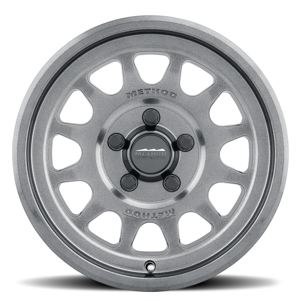 Aluminum Wheels 15x7 MR414 Bead Grip UTV Bolt Pattern 4 On 136 Offset 38 Lip Size 0.79 Graphite GY Method