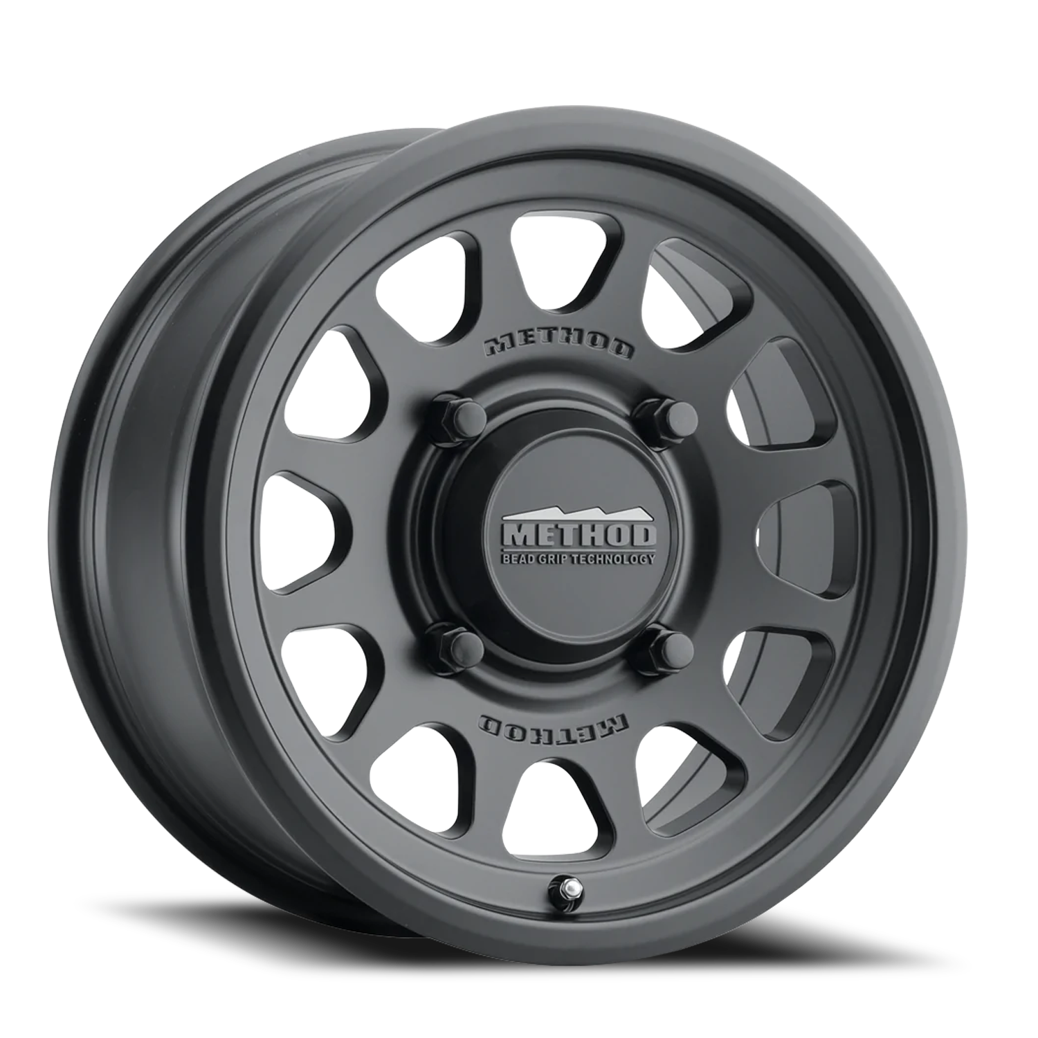 Aluminum Wheels 15x7 MR414 Bead Grip UTV Bolt Pattern 4 On 136 Offset 38 Lip Size 0.79 Matte Black MB Method