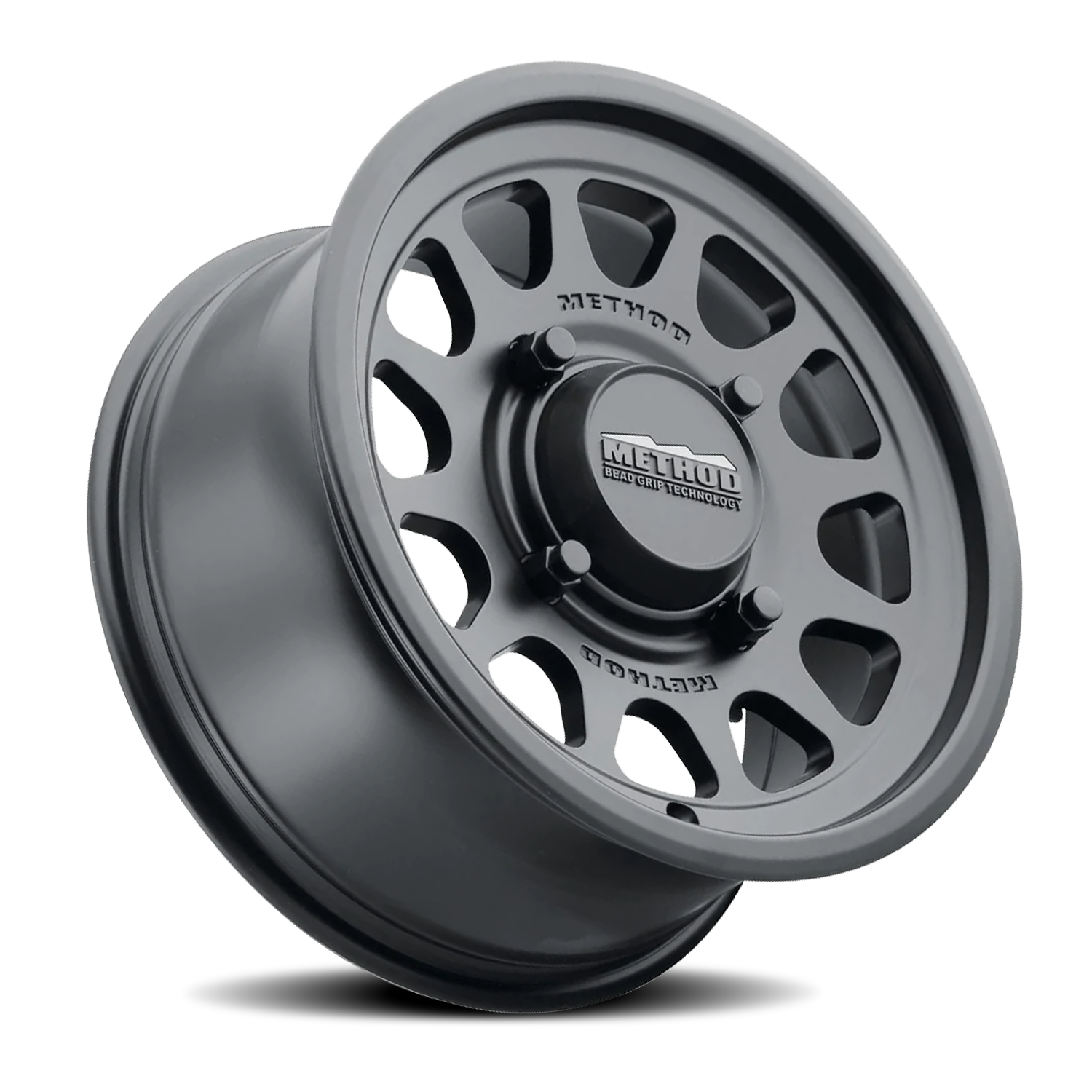 Aluminum Wheels 15x7 MR414 Bead Grip UTV Bolt Pattern 4 On 136 Offset 38 Lip Size 0.79 Matte Black MB Method