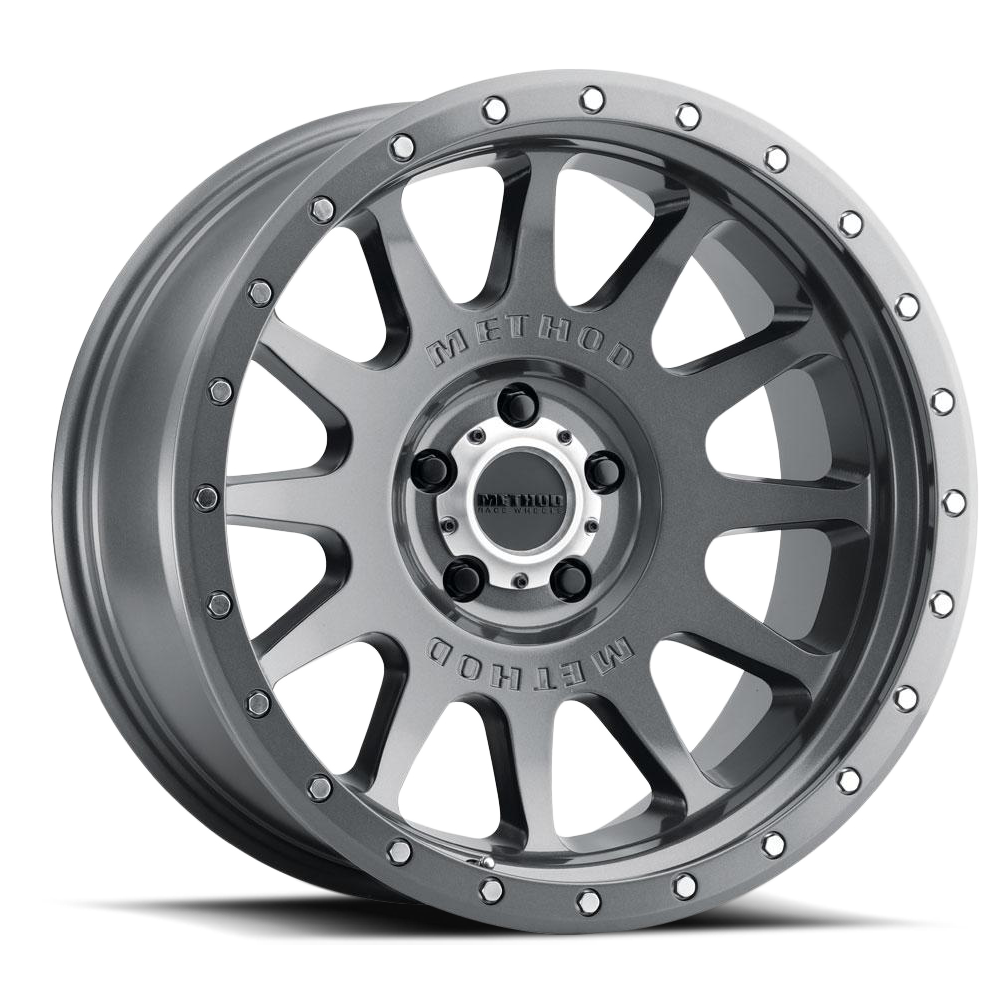 Aluminum Wheels 20x10 NV MR605 Bolt Pattern 8 On 180 Offset -24 Lip Size 2.83 Gloss Titanium GY Method