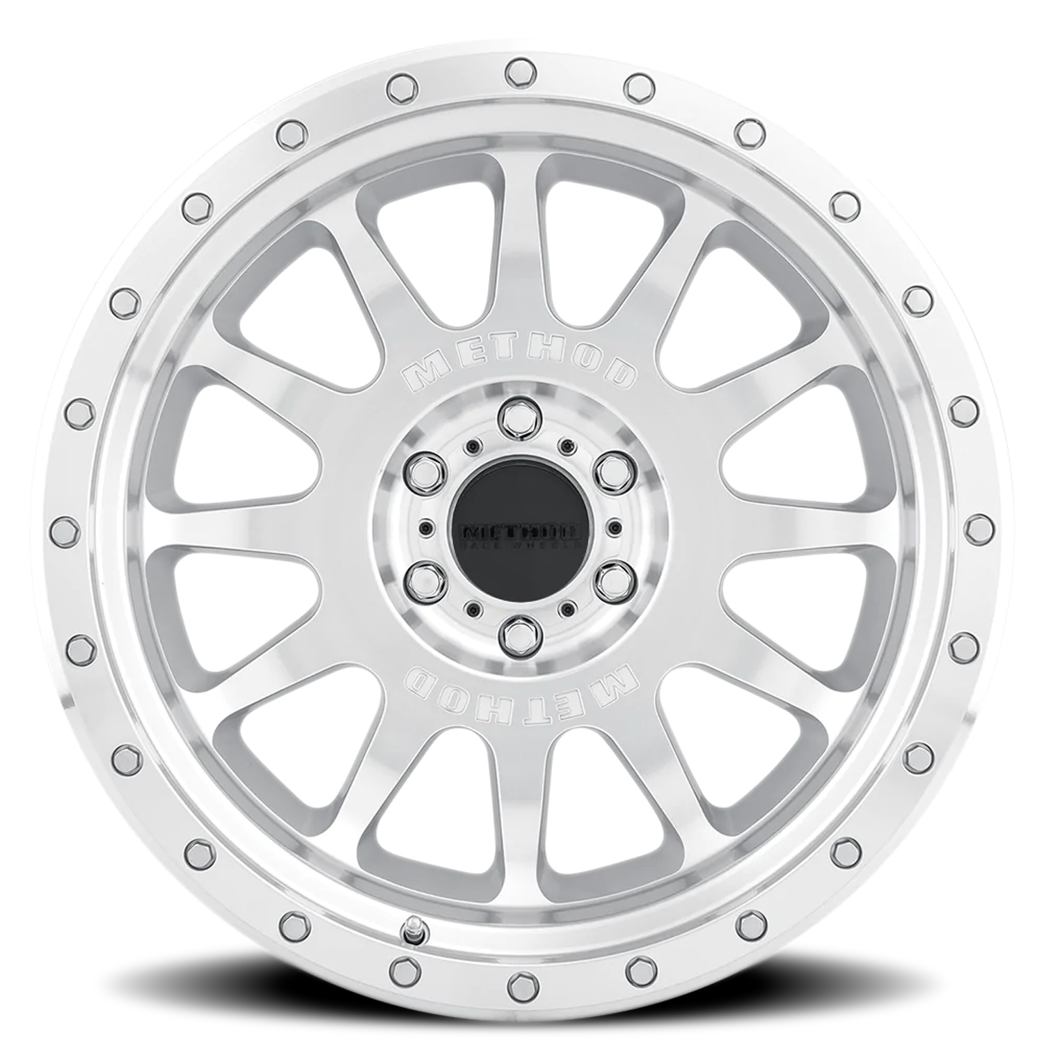Aluminum Wheels 20x10 NV MR605 Bolt Pattern 8 On 180 Offset -24 Lip Size 2.83 Machined Silver SL Clear Coat Method
