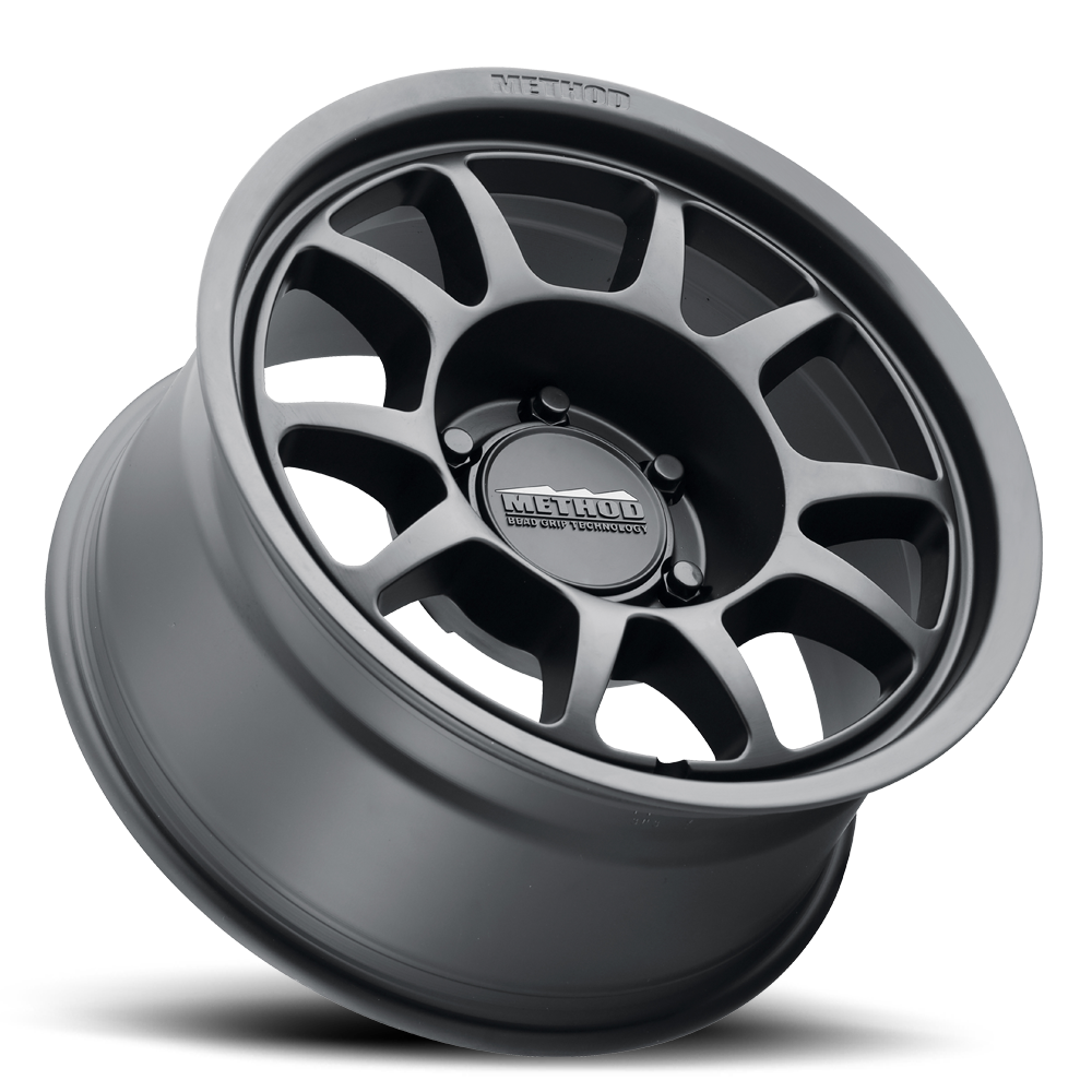 Aluminum Wheels 17x8.5 Bead Grip MR702 Bolt Pattern 6 On 139.7 Offset 0 Lip Size 1.18 Matte Black MB Method