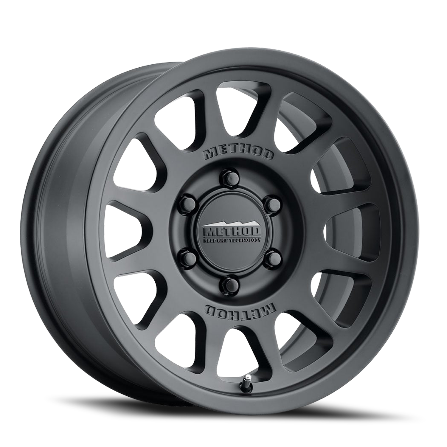 Aluminum Wheels 17x7.5 Bead Grip MR703 Bolt Pattern 6 On 130 Offset 50 Lip Size 0.87 Matte Black MB Method