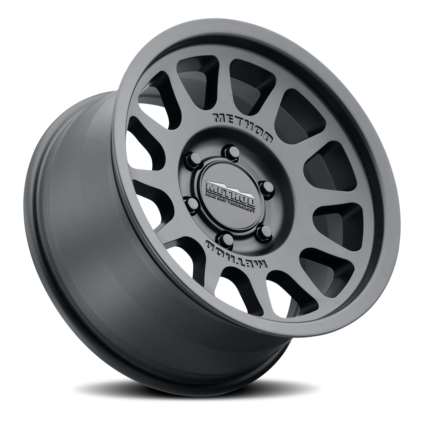 Aluminum Wheels 17x8.5 Bead Grip MR703 Bolt Pattern 8 On 170 Offset 0 Lip Size 1.18 Matte Black MB Method