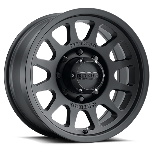 Aluminum Wheels 17x8.5 Bead Grip MR703 Bolt Pattern 8 On 170 Offset 0 Lip Size 1.18 Matte Black MB Method