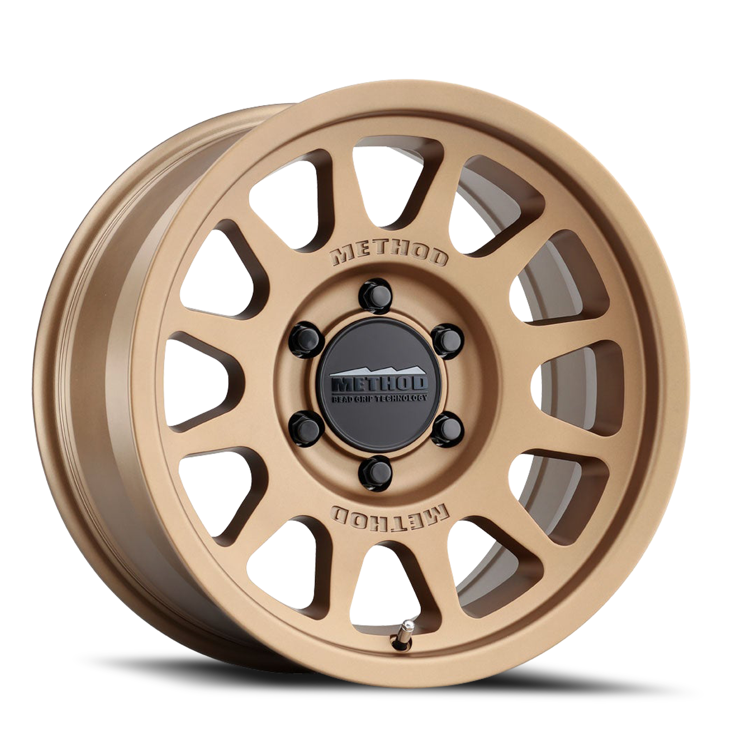 Aluminum Wheels 17x9 Bead Grip MR703 Bolt Pattern 8 On 165.1 Offset -12 Lip Size 1.18 Method Bronze BRZ Method